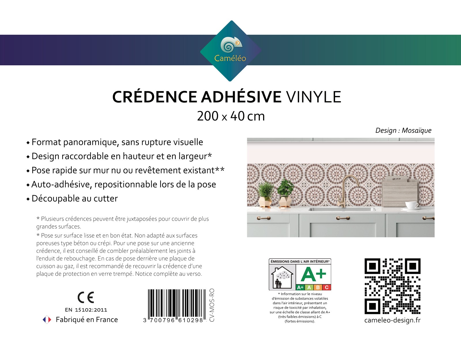 Crédence cuisine adhésive Mosaïque rouge