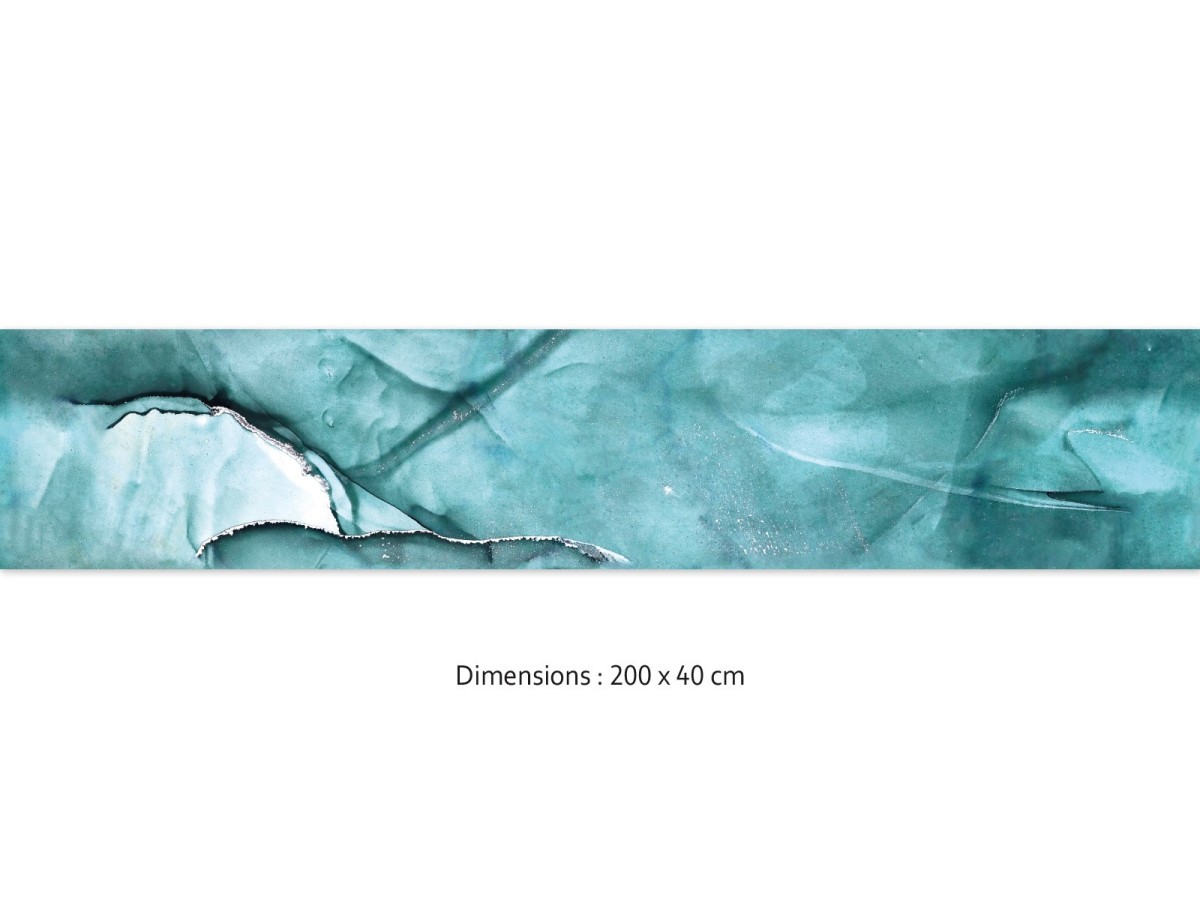 Crédence cuisine adhésive Lagon bleu 200 x 40