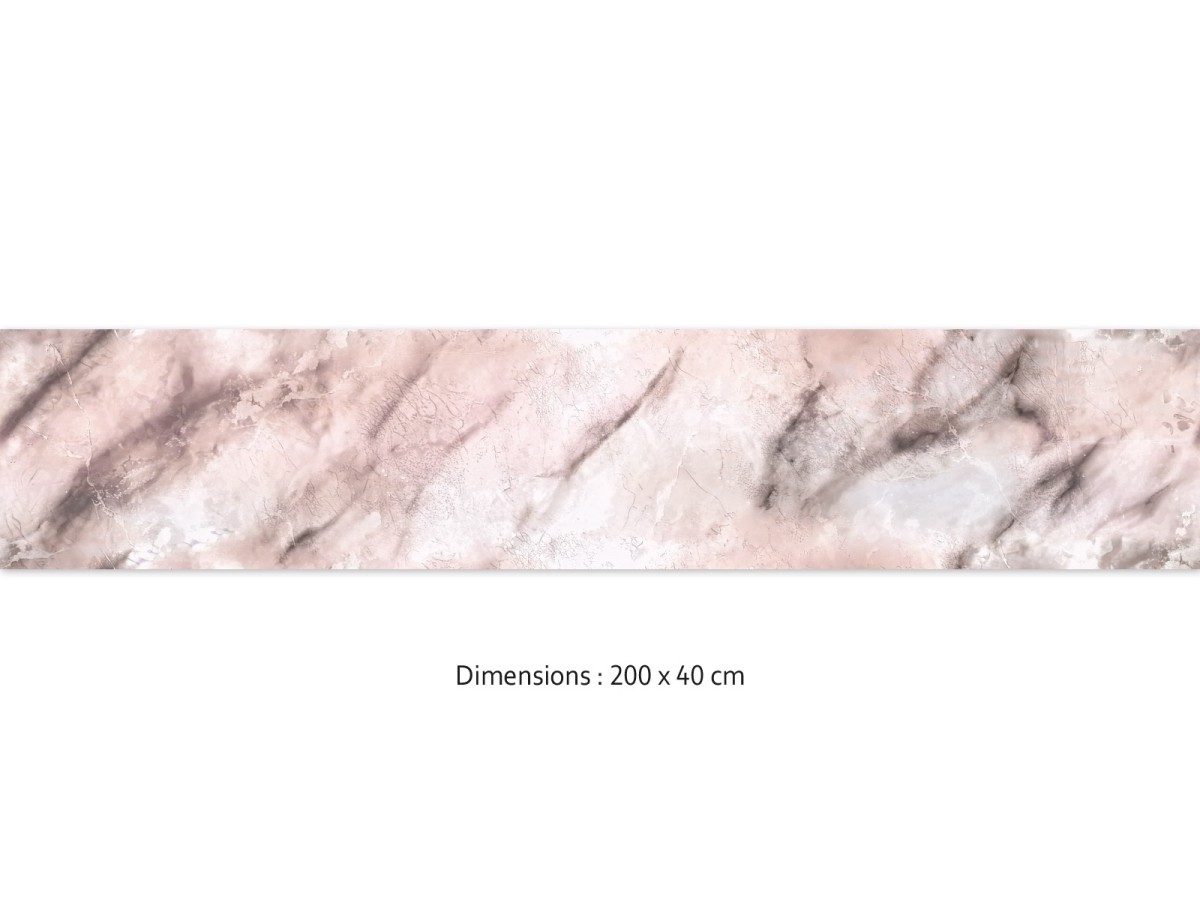 Crédence cuisine adhésive Marbre rose 200 x 40