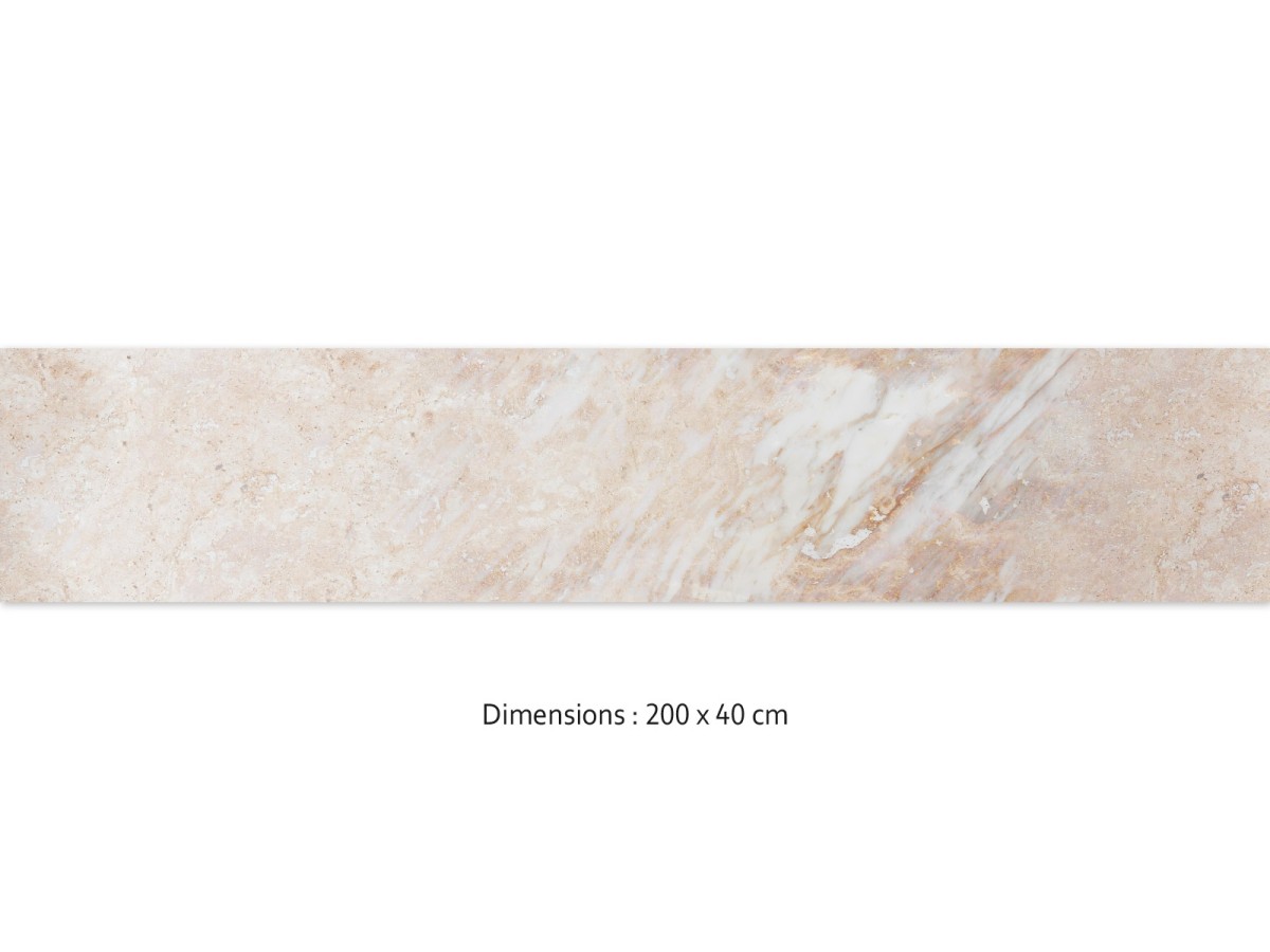 Crédence cuisine adhésive Travertin beige 200 x 40